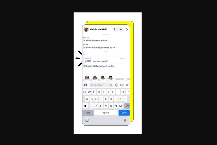 How to reply to individual messages in a Snapchat group chat