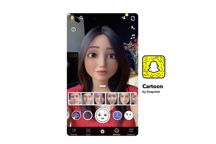 How to find and use Snapchat's cartoon lenses