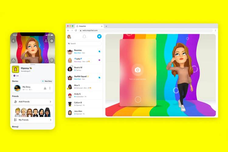 How to Snapchat call and chat using Snap's desktop web app