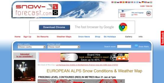 Using the web to plan your ski trip