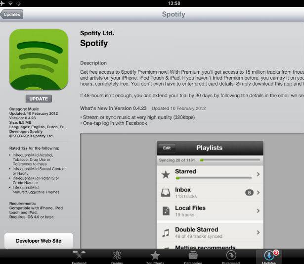 320kbps Spotify streaming hits iPhone and iPad