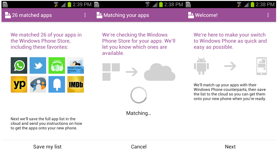 Microsoft launches 'Switch to Windows Phone' Android app