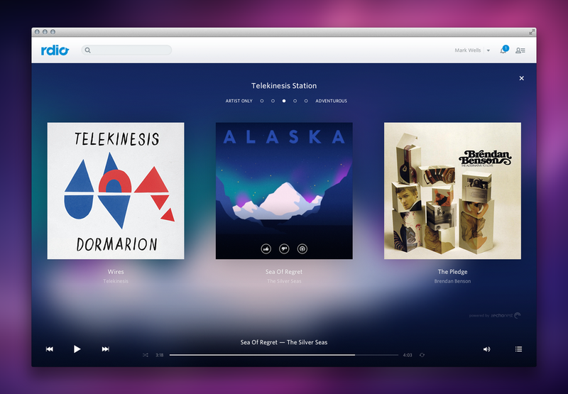 rdio launches personalised radio stations that remind us of pandora image 2