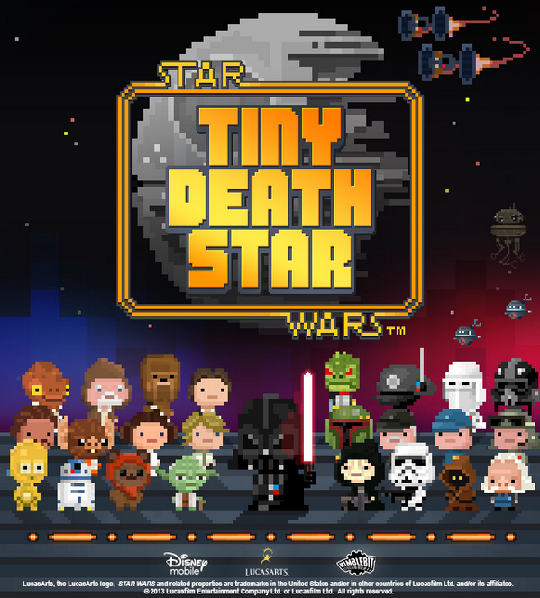 star wars themed tiny death star mobile game teased disney mobile and nimblebit team up for 8 bit title image 2