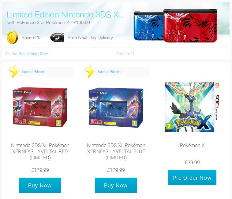 nintendo opens online store for uk with limited edition pokemon 3ds xl consoles on offer image 2