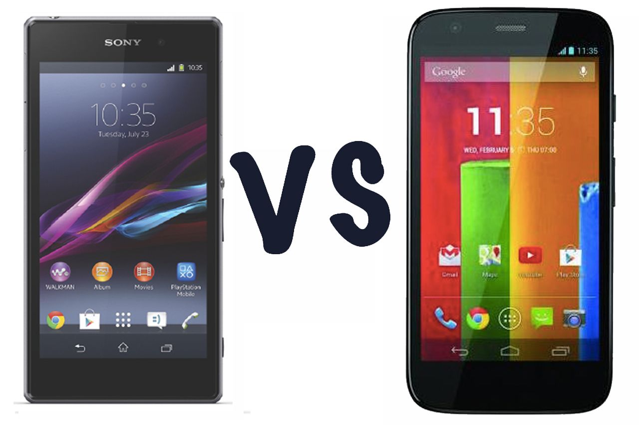 Sony Xperia Z1 Compact vs Motorola Moto G: What's the difference?, image size:1280x853