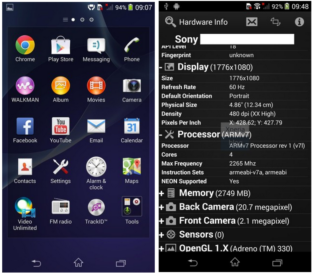 sony xperia z2 specs get further confirmation 5 2 inch display 20 7mp camera image 2