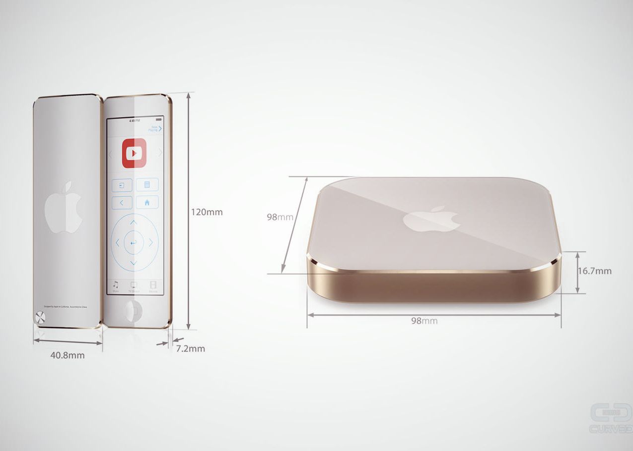 Apple TV concept takes on iPod nano-like remote with iPhone-like