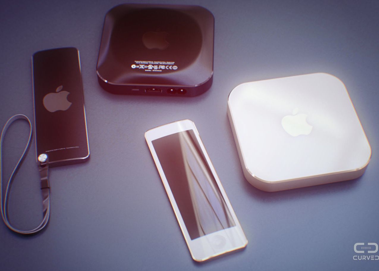 apple tv concept takes on ipod nano like remote with iphone like gold design image 2