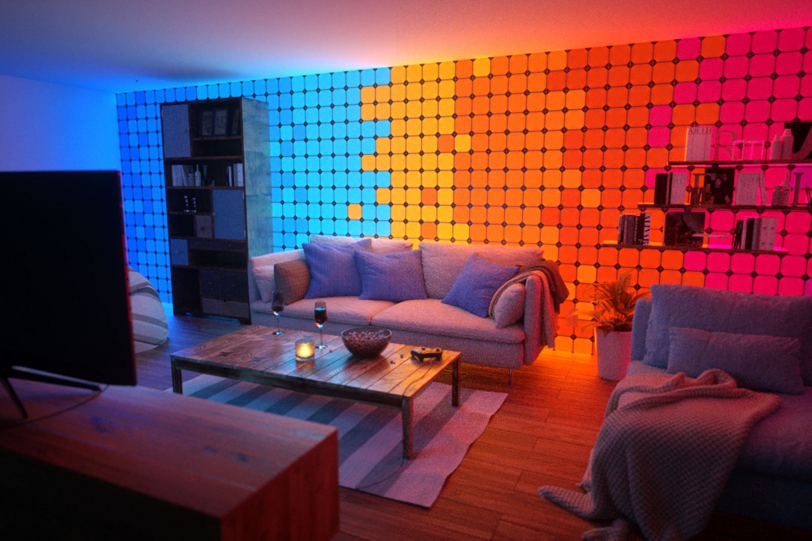 The stunning Nanoleaf Canvas turns a wall into light