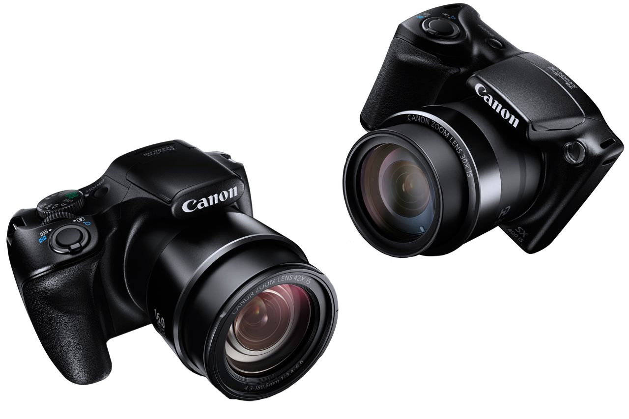 Canon PowerShot SX520 HS and SX400 IS super-zoom bridge cameras