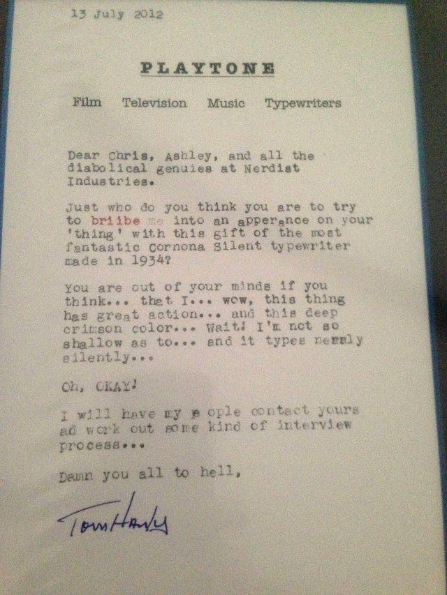typewriter collector and actor tom hanks releases typewriter app for ipad update image 2