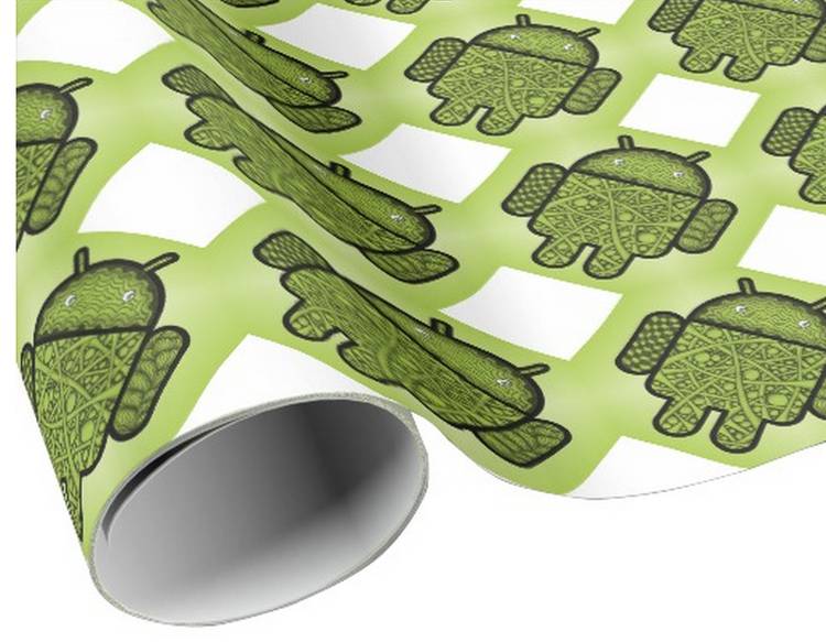 Ann Droid Rapping Paper 37 geeky wrapping papers to use on Christmas gifts this year