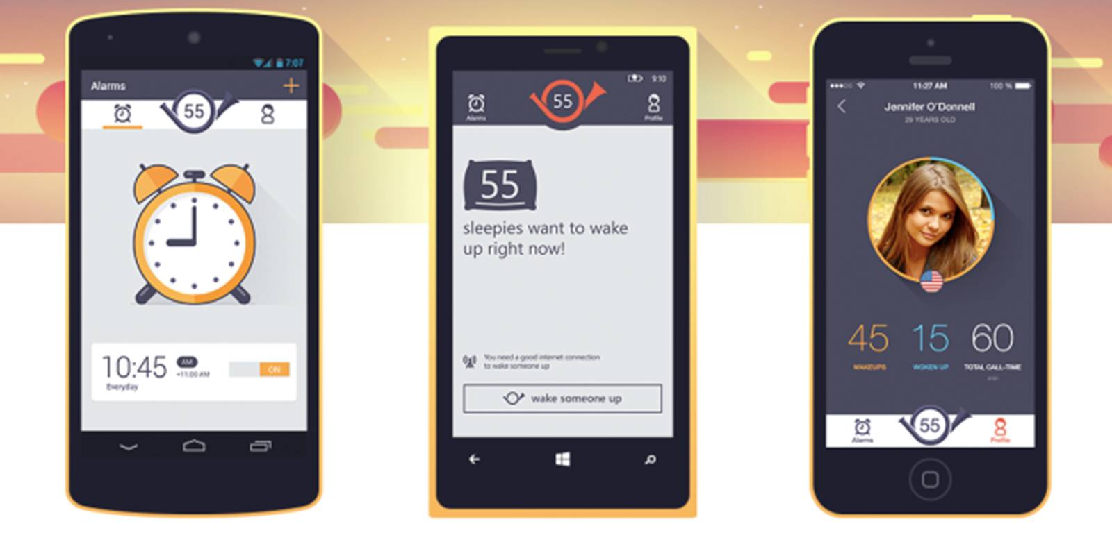 Waik In App Wakie app will help you wake up with a stranger, literally