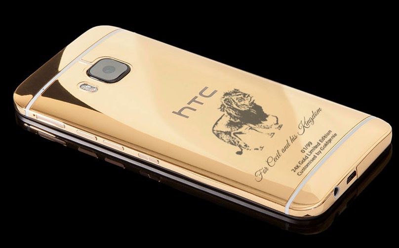 goldgenie s 24ct gold htc one m9 now comes with a cecil the lion engraving for charity image 2