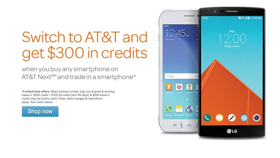 Switch to AT&T and get $300 in credits when you buy a Smartphone on AT ...
