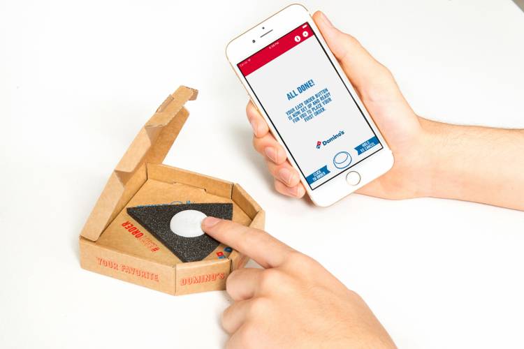 This Domino's button lets you order pizza in the UK literally with the ...