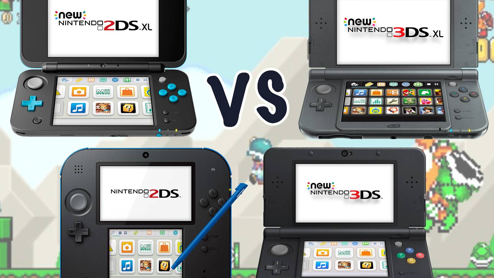 nintendo 2ds xl vs 2ds vs 3ds vs 3ds xl what’s the difference image 1
