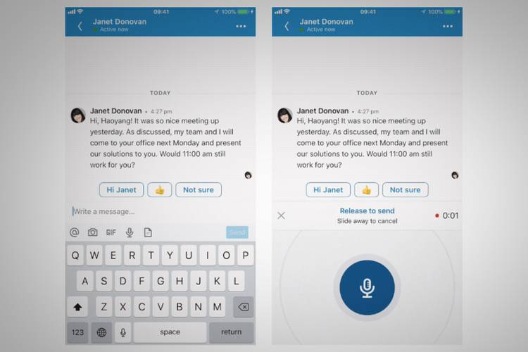 How to send a LinkedIn voice message