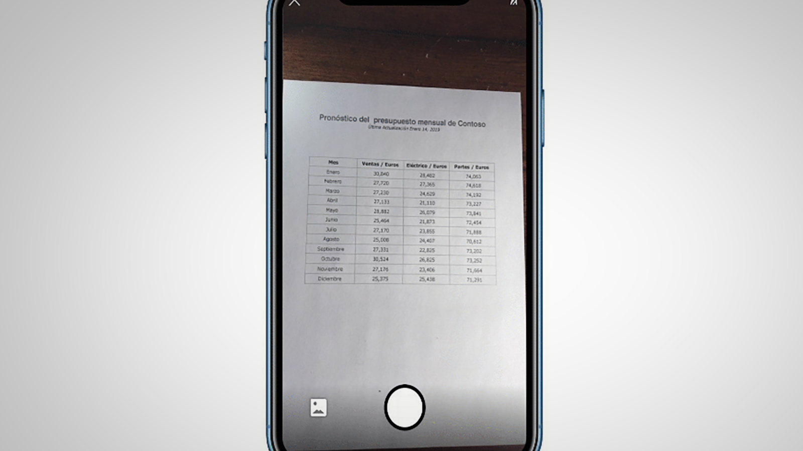 How to use Excel app to photograph and import spreadsheets