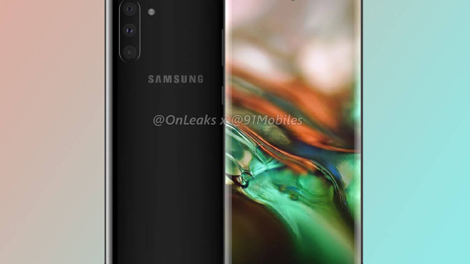 Samsung Galaxy Note 10 render shows triple rear camera with quad camera ...