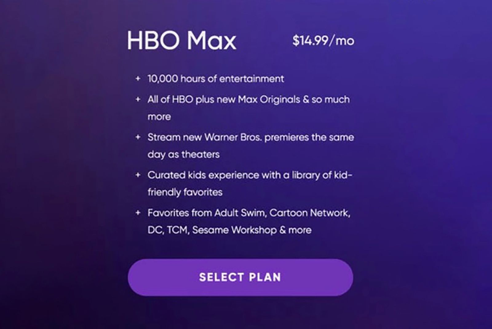 HBO Max Cost  Together Price US