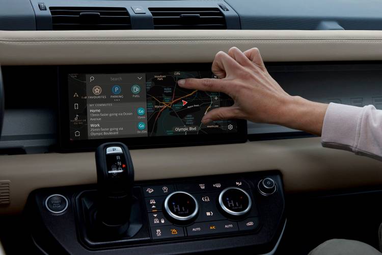 Range Rover Defender Screen Land Rover Defender Pivi Pro system has dual eSIMs for connectivity