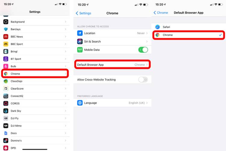 Ios Chrome Setting How to set Chrome as your default browser in iOS 15