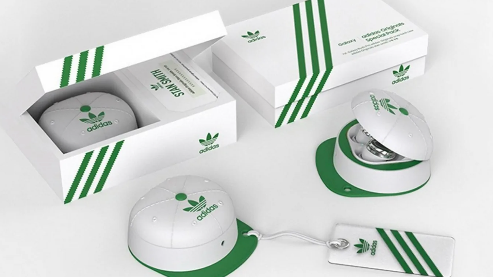 adidasOriginals × GALAXY butspro Samsung is launching wireless earbuds that use a tiny Adidas hat