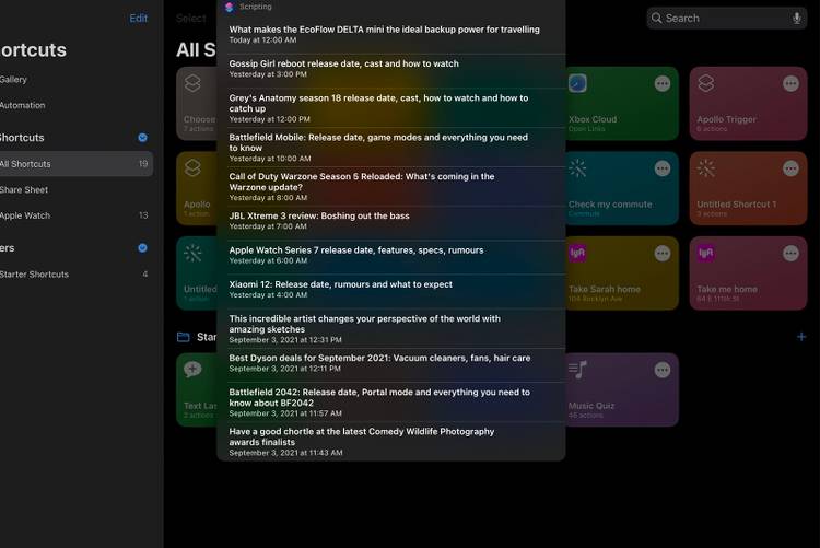 How to use iOS Shortcuts to create a custom RSS reader