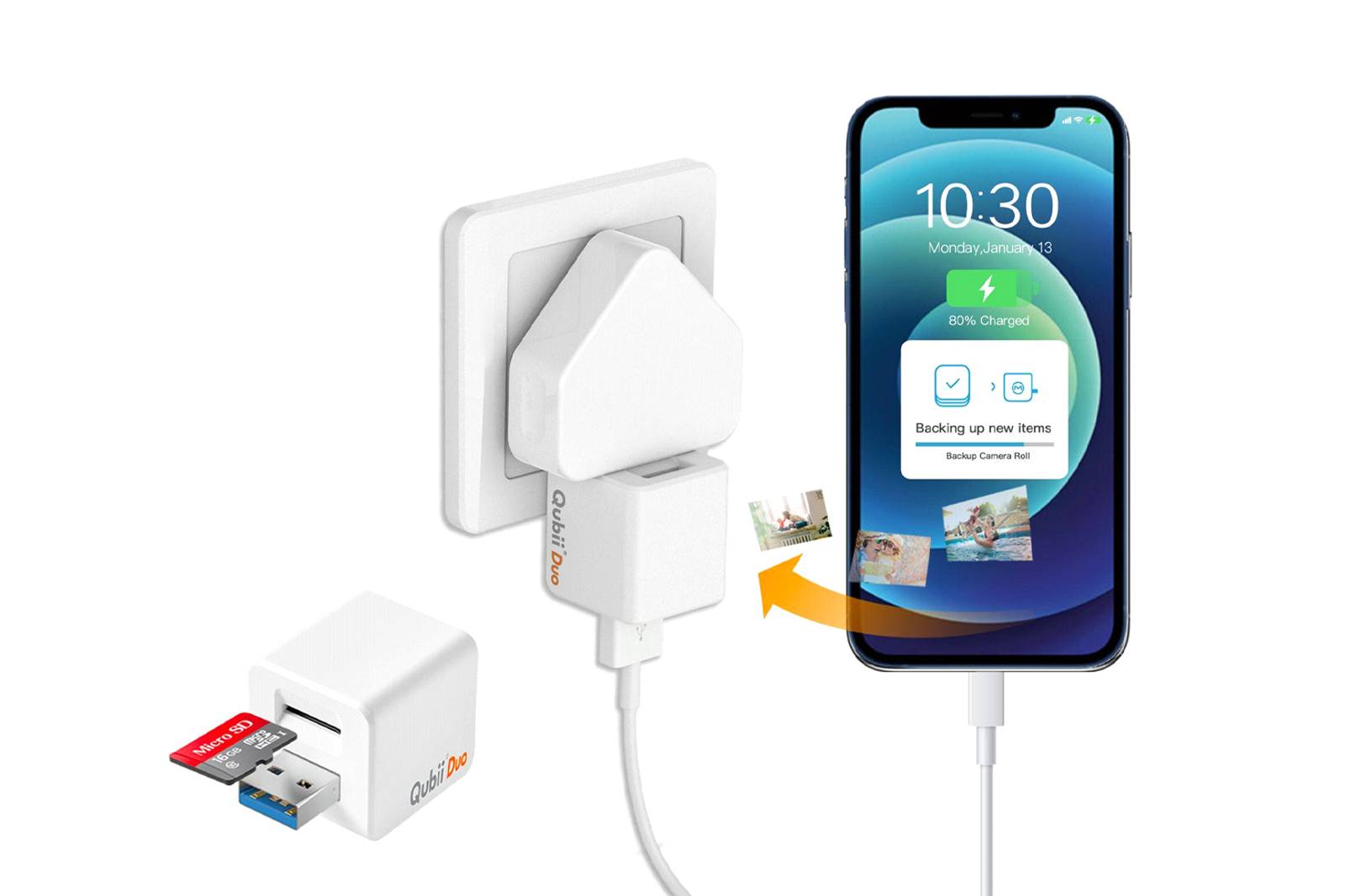 Qubii Duo is the perfect way to charge and back up your Android device
