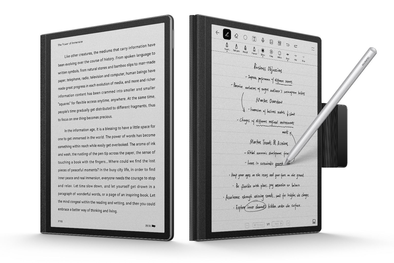Huawei's MatePad Paper is an e-book reader and notebook