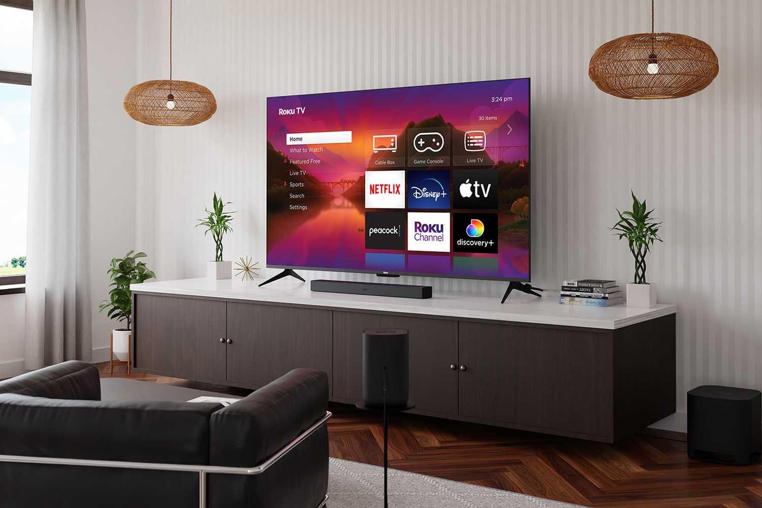 Roku Plus Series TV Home Theater (Angled)