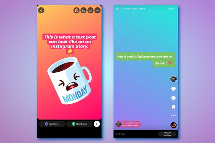 How to create a text post on TikTok