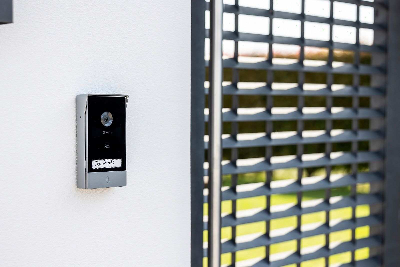 EZVIZ HP7 Installed Next to Outdoor Gate