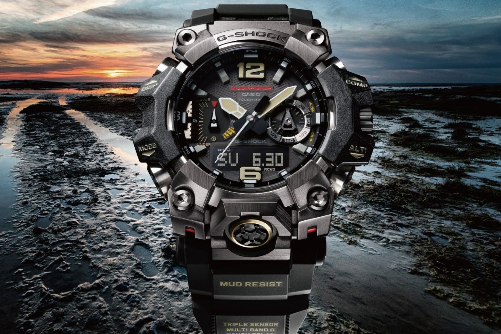 The Casio G-Shock Mudmaster GWG-B1000 is a dust- and mud-resistant