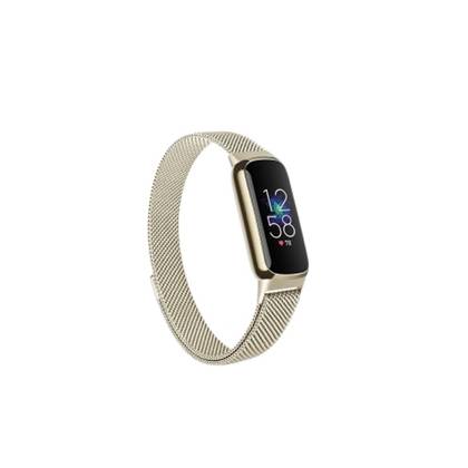 Bandje compatibel met Fitbit Luxe-bandjes, slanke metalen band, roestvrij staal, verstelbare bandjes, vervangingsbanden voor Fitbit Luxe, smartwatch voor dames en heren, 20.3 cm, Staal