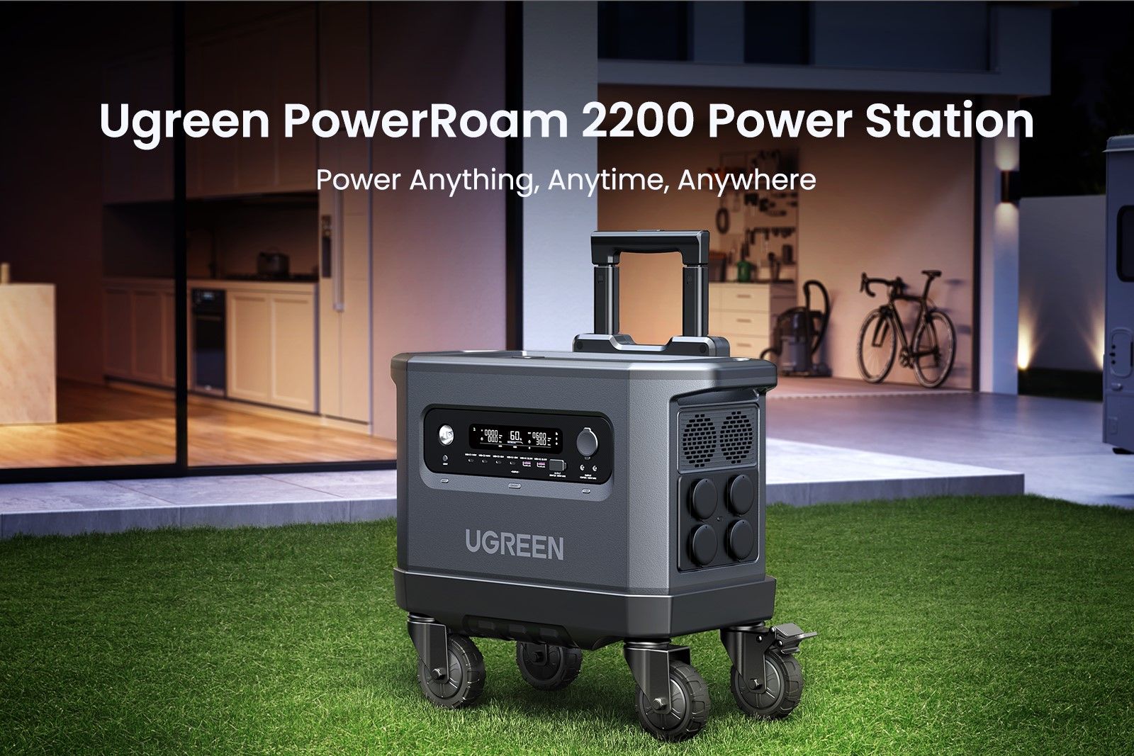 ugreen powerroam 2200 on wheels on grass