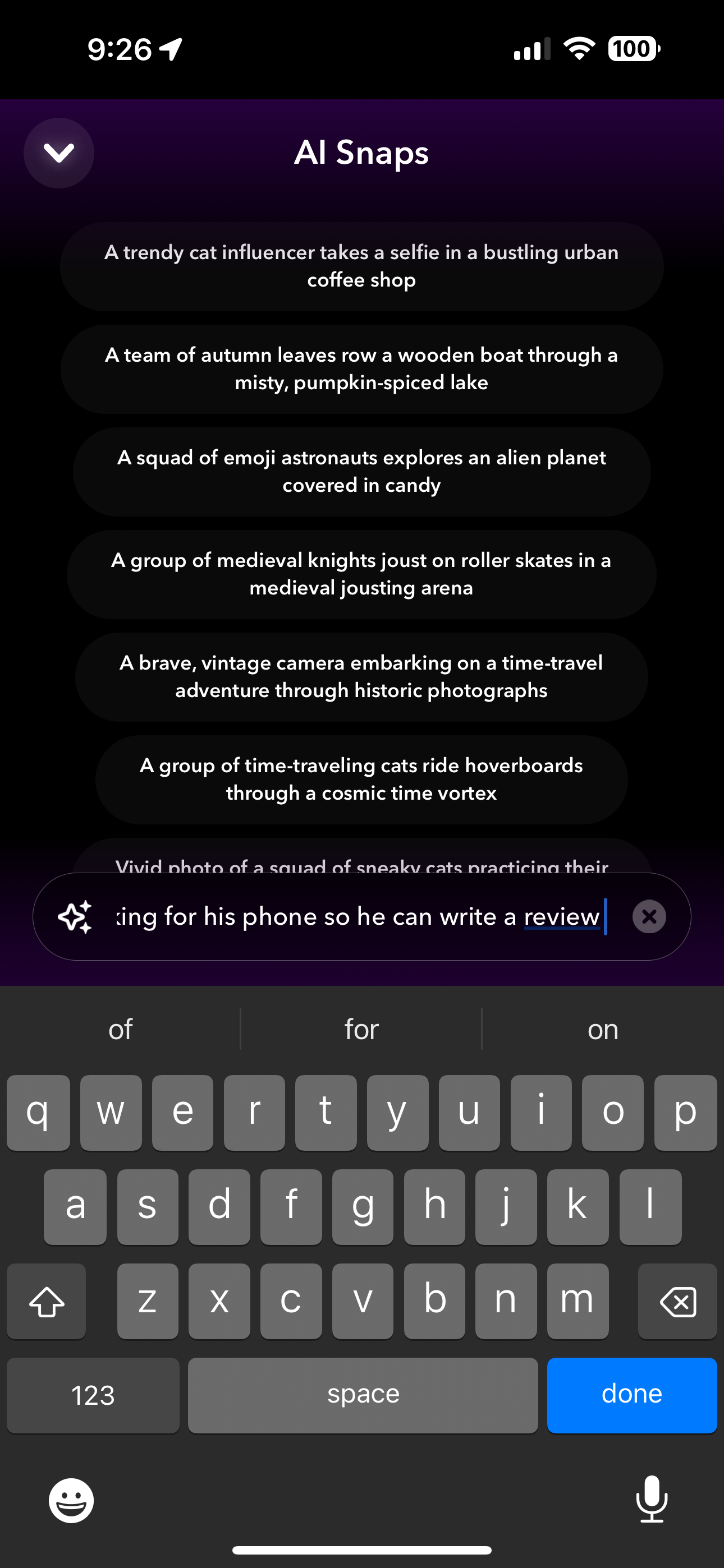 How to use Snapchat's AI to generate or extend images