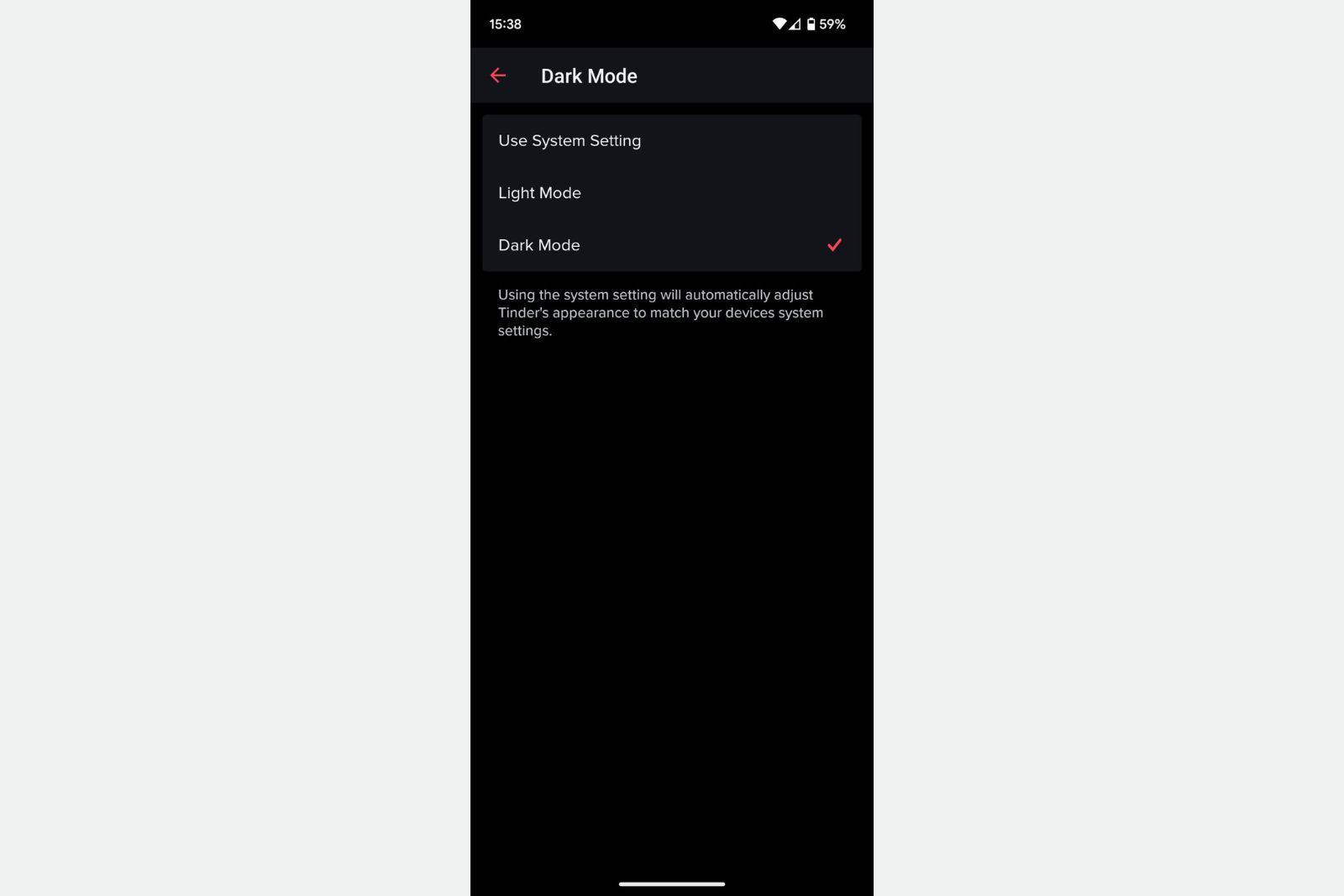 How to turn on Tinder's new Dark mode