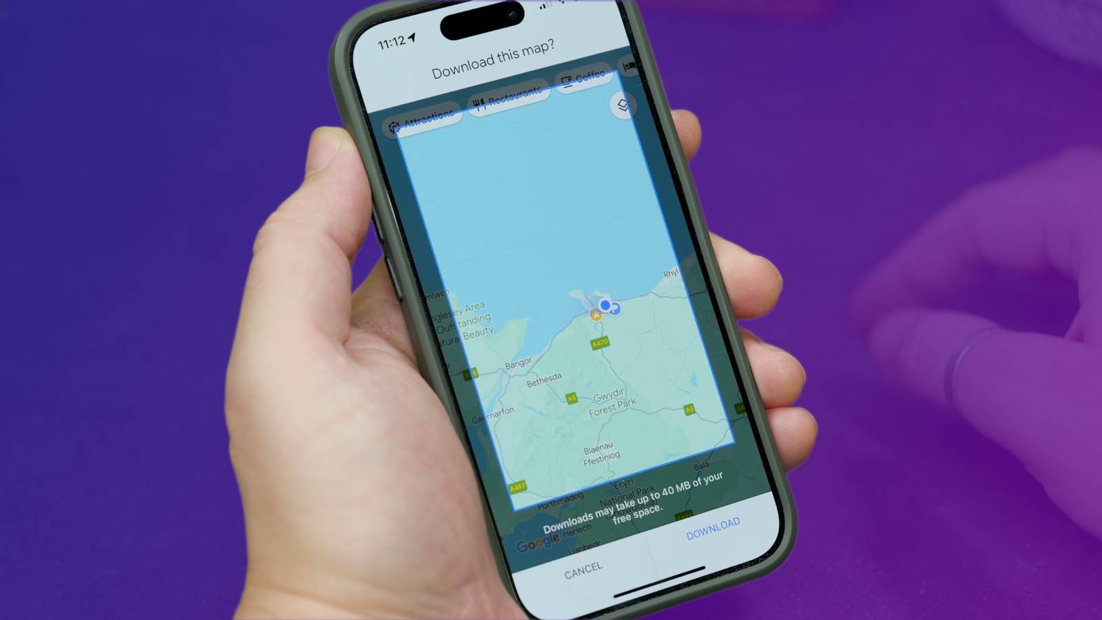 How to download Google Maps directions for offline use