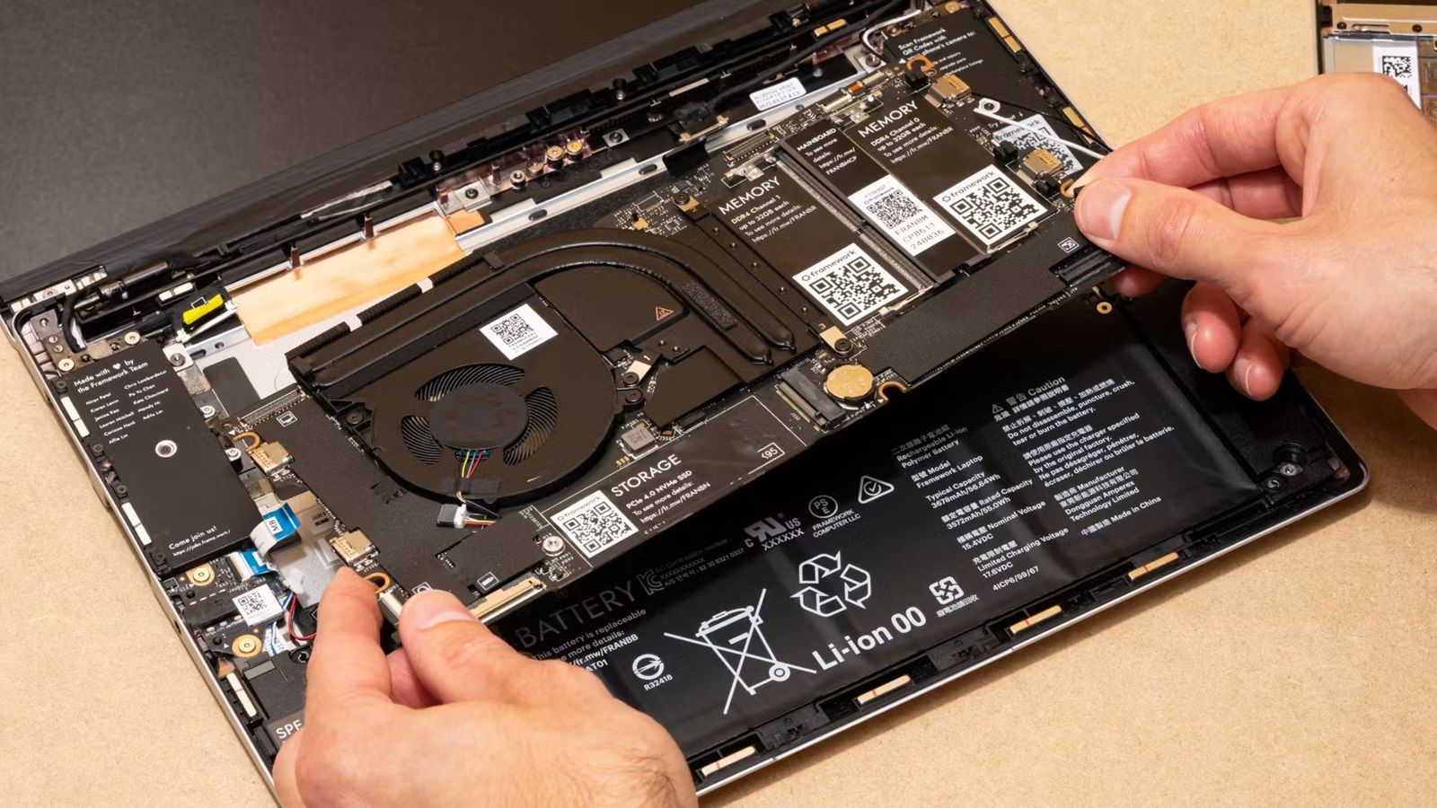 Laptop under construction