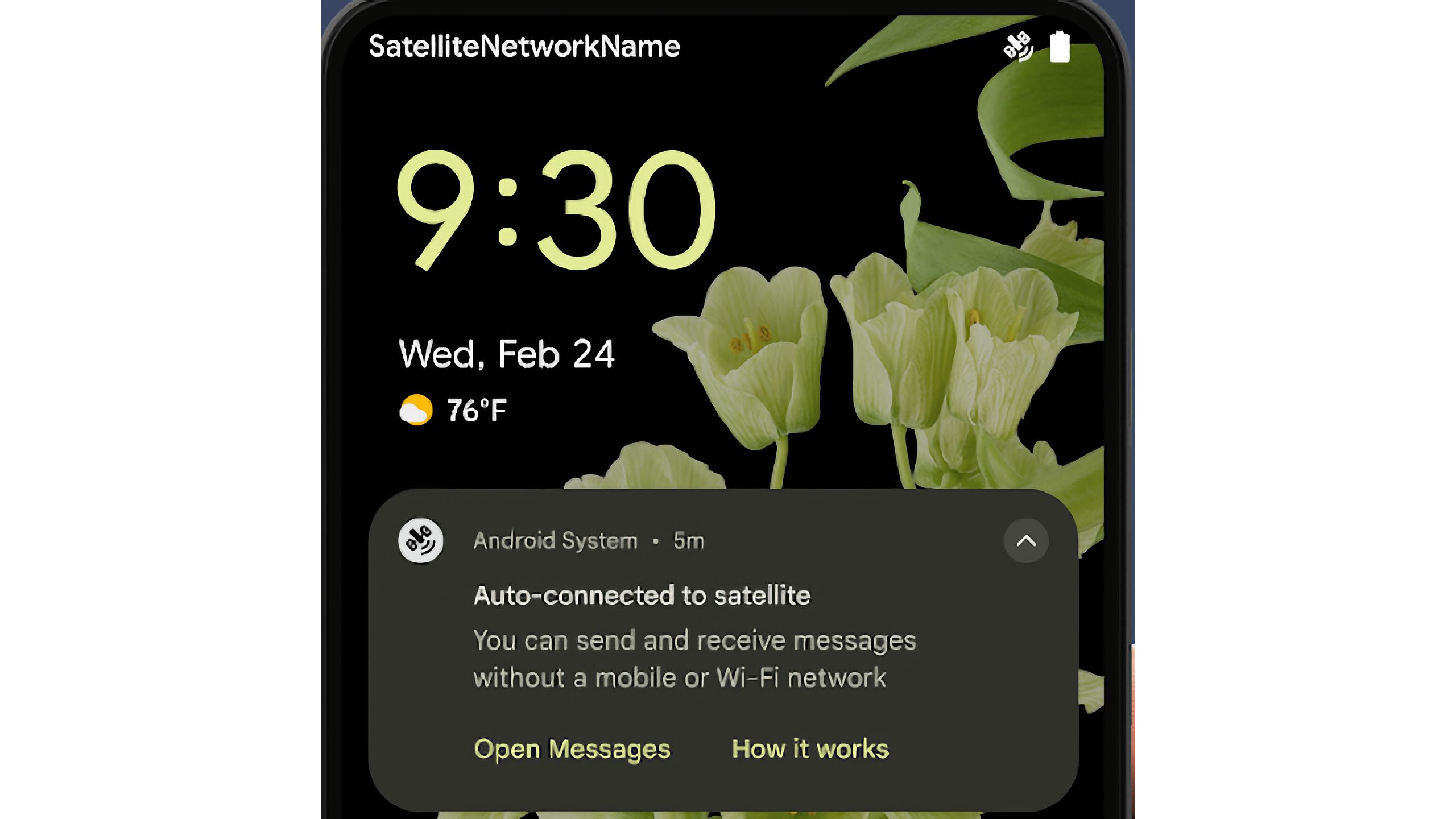 Android 15 satellite 