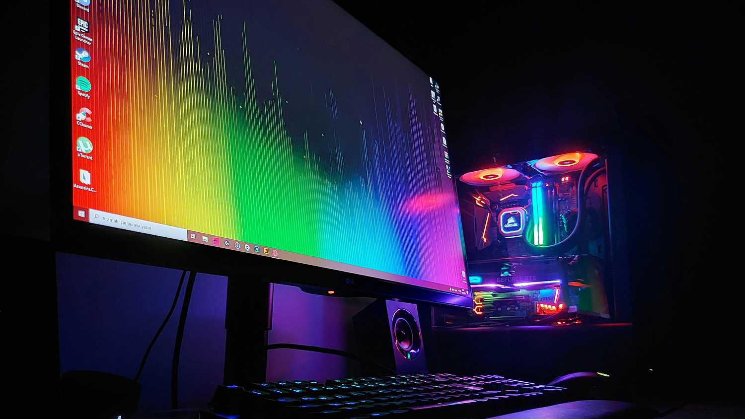 A desktop gaming PC.