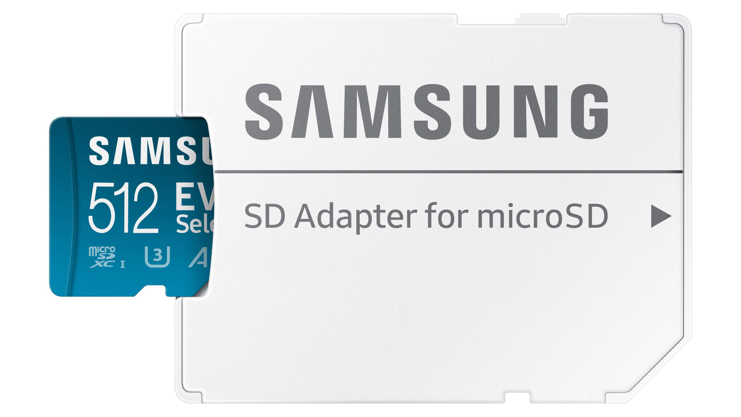 A Samsung microSD with SD adapter