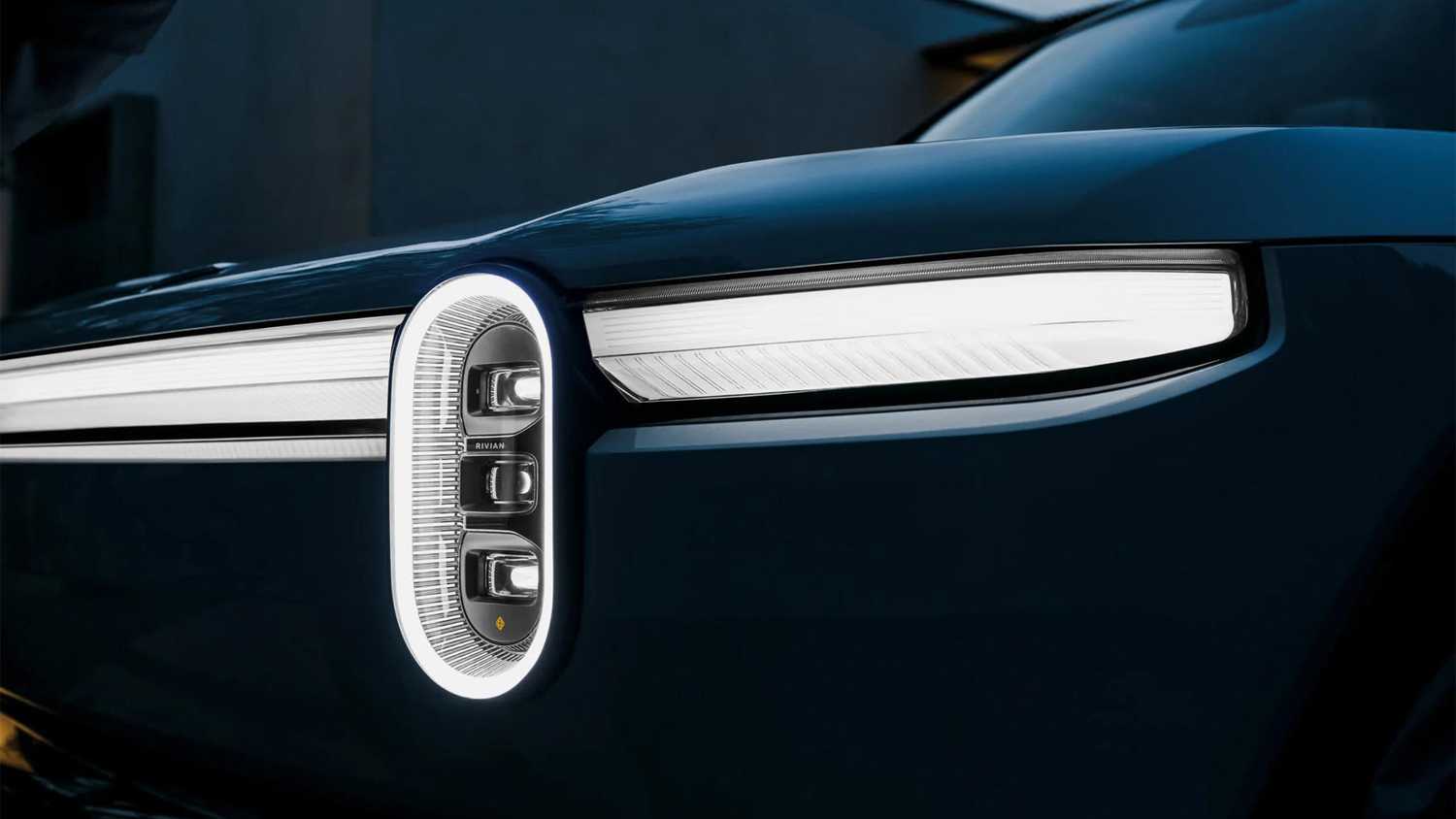 A still photo of Rivian R2 Headlights.
