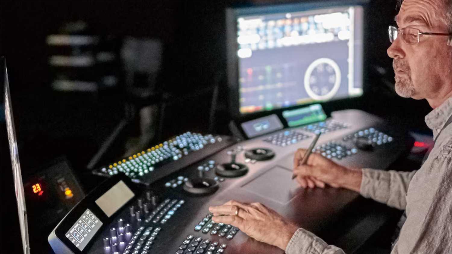 Engineer calibrating settings for image quality