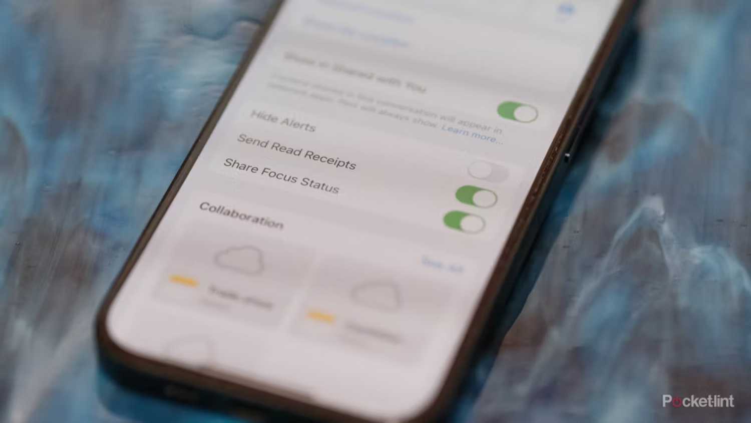 iMessage settings of Read Receipts