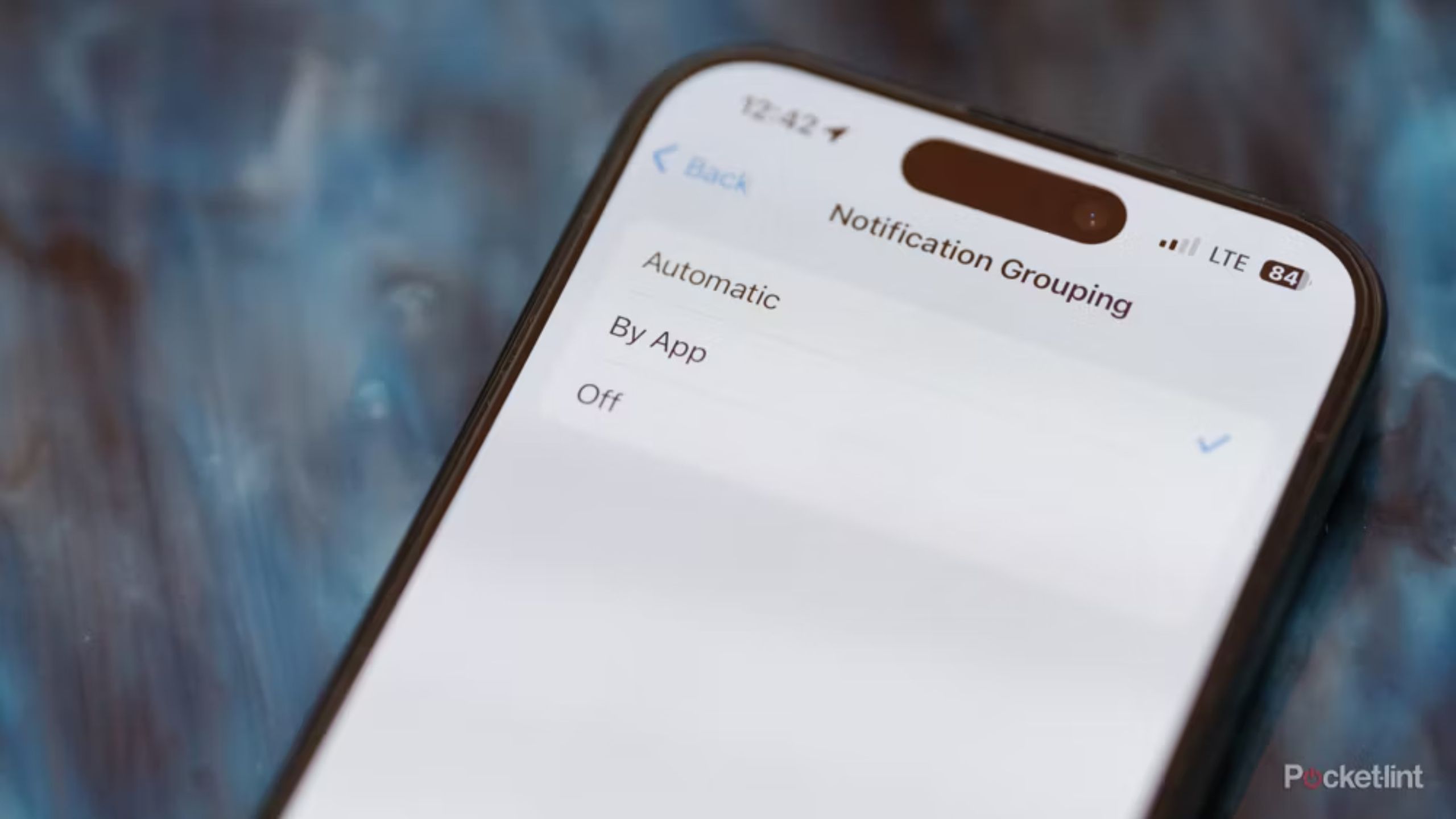 Notification Grouping setting on iPhone. 