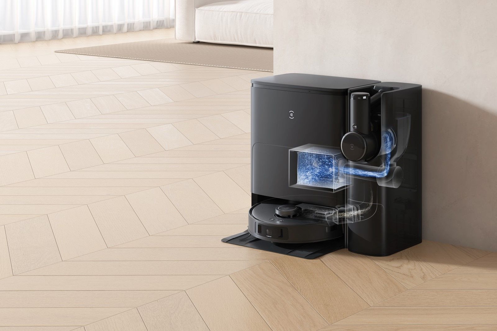 ecovacs deebot T30S series displaying cleaning process